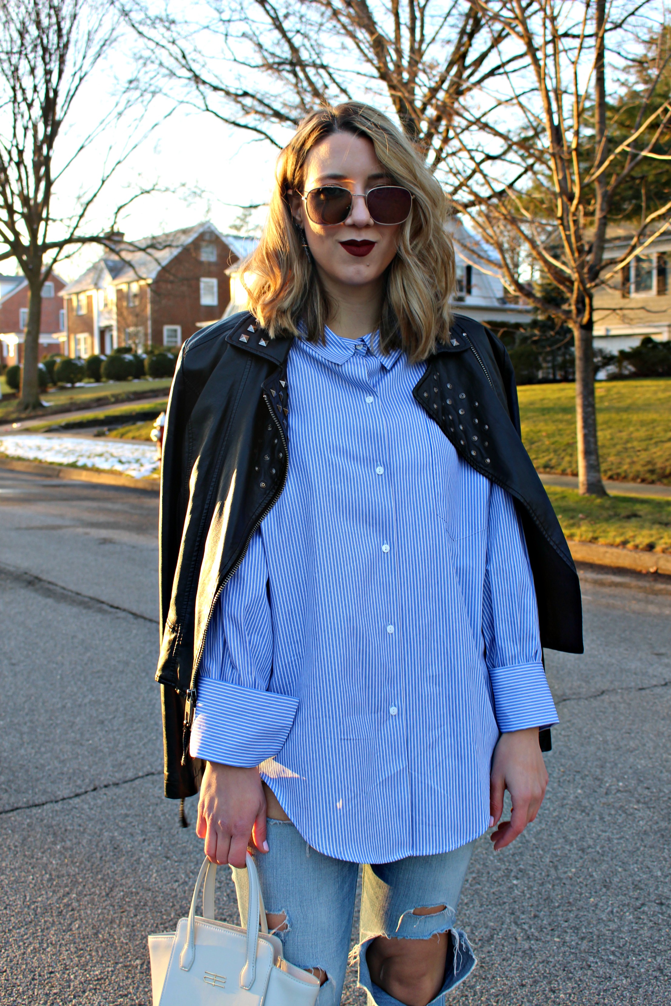 Blue Striped Shirt Trend