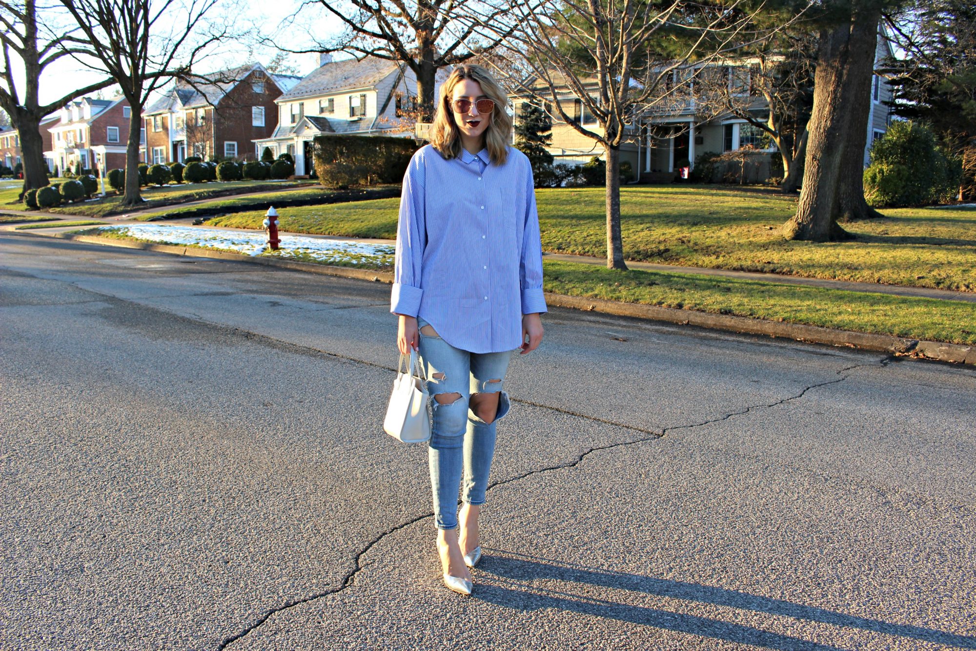 Blue Striped Shirt Trend