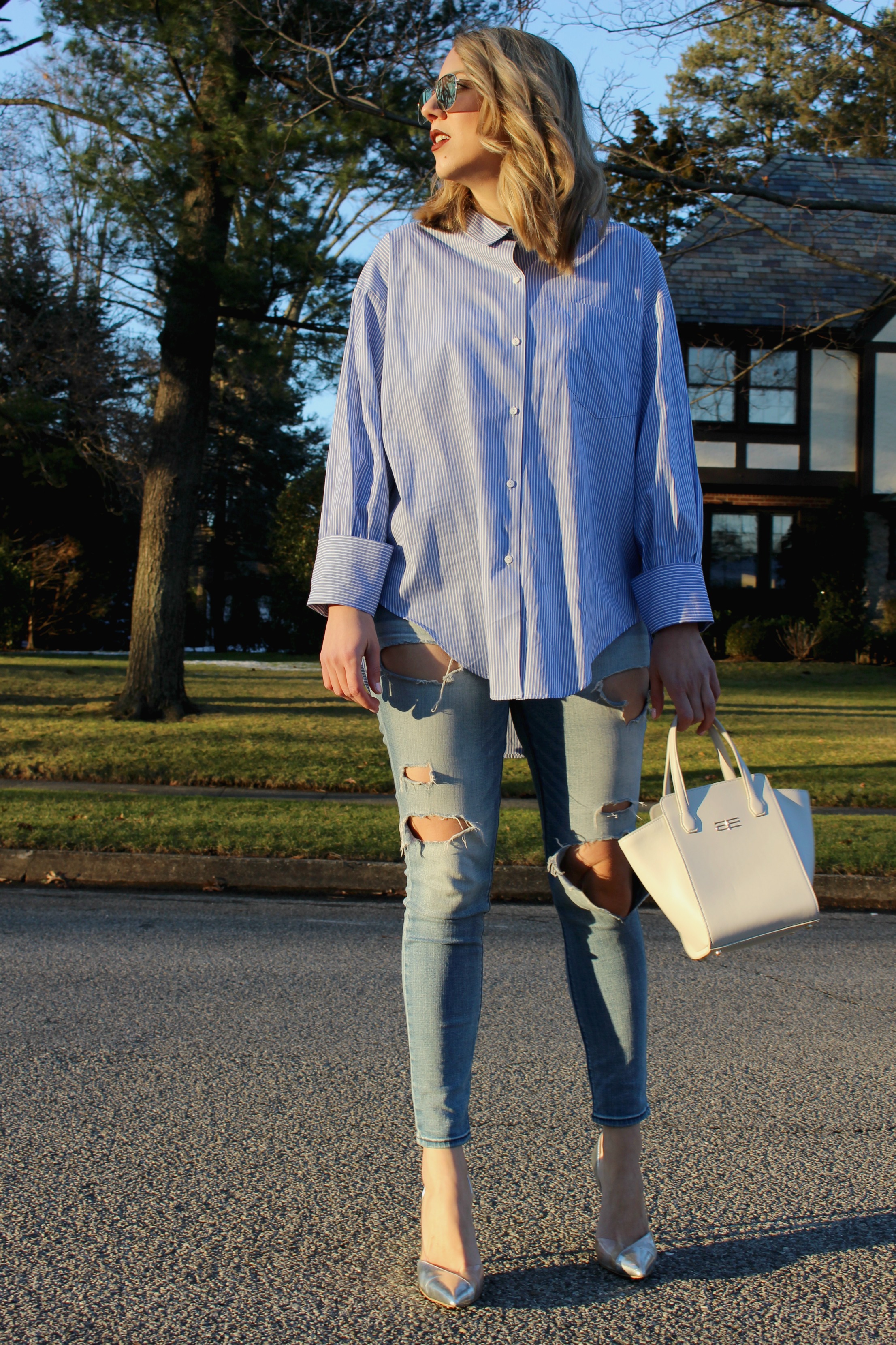 Blue Striped Shirt Trend