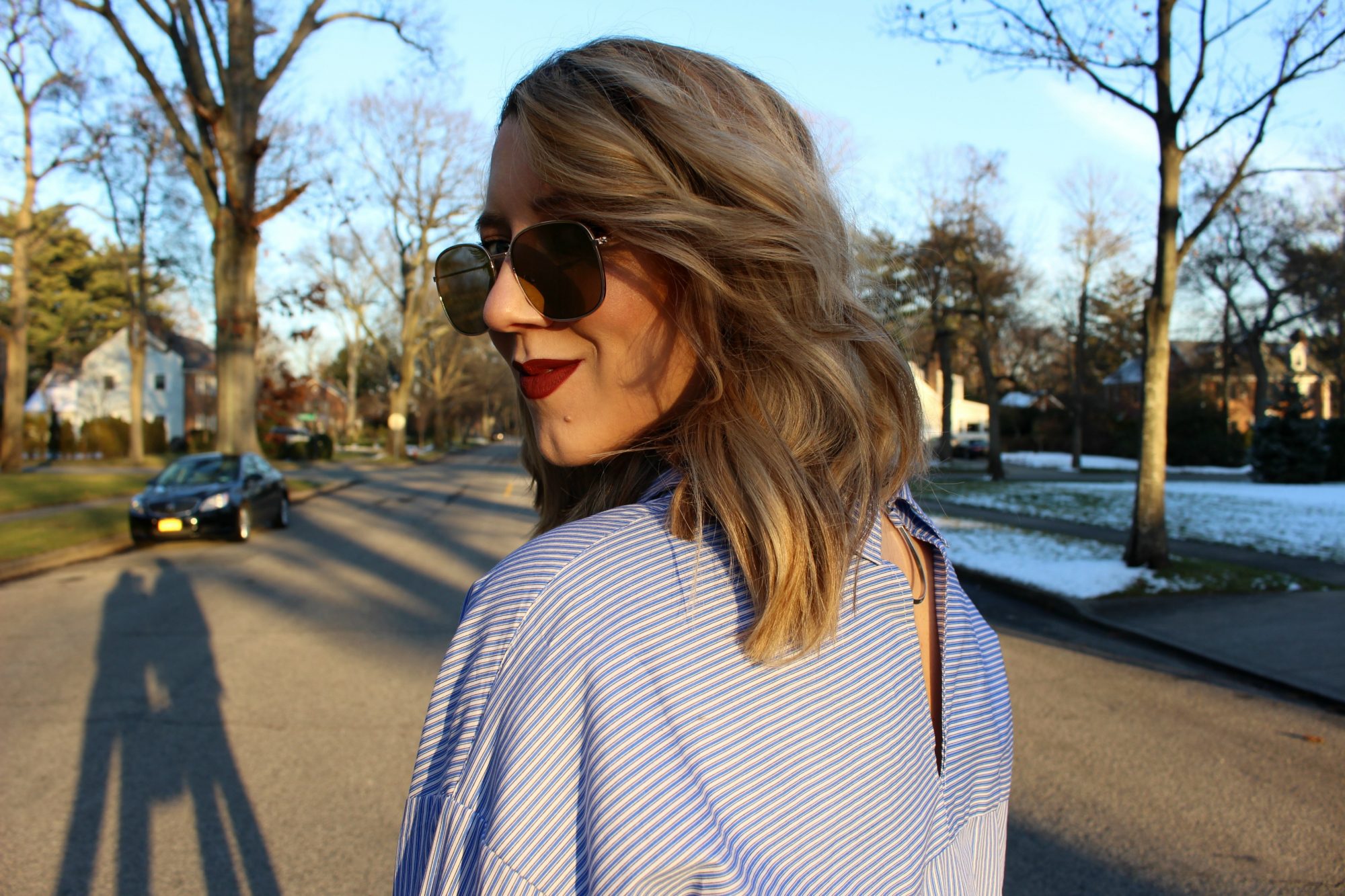 Blue Striped Shirt Trend